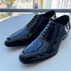 Suitsupply Glossy Black Patent Leather Oxfords